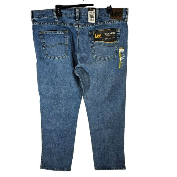 Lee NWT Regular Fit Straight Leg Jeans Men's Size 42x30 Medium Blue Denim - Picture 4 of 9